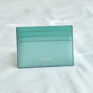 J Crew Turquoise/Mint Card Holder